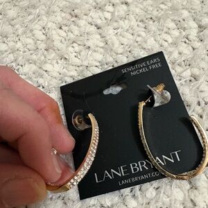 Lane Bryant Gold and Silver Hoop Earrings